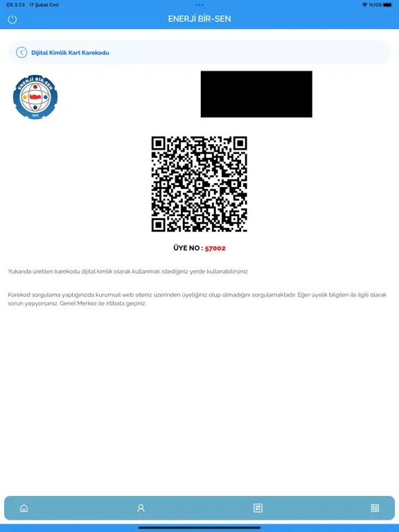Enerji Bir-Sen Dijital Kimlik iPad  Screenshots