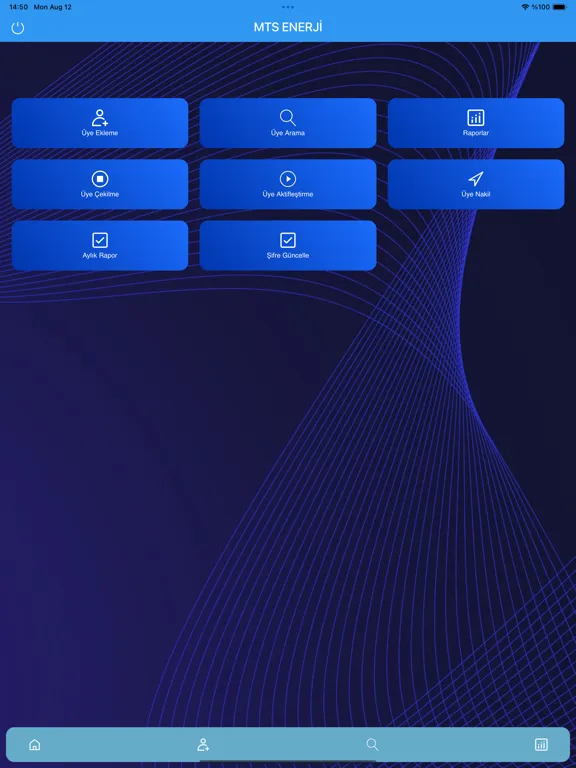 MTS Enerji Üye Takip iPad 应用截图