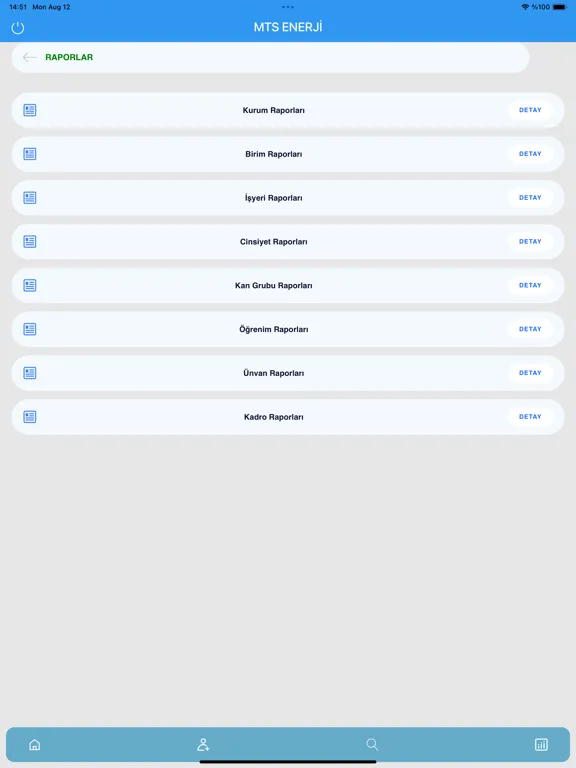 MTS Enerji Üye Takip iPad 应用截图