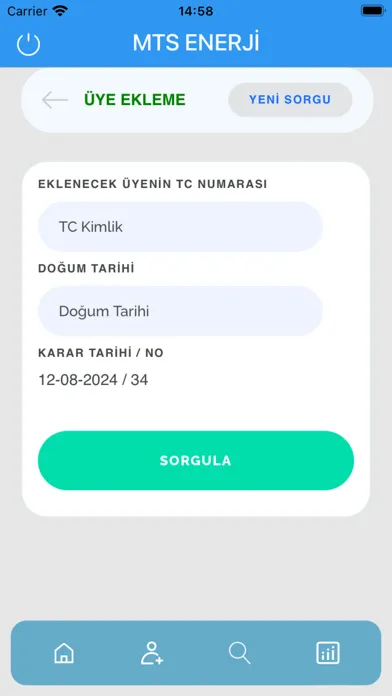 MTS Enerji Üye Takip应用截图