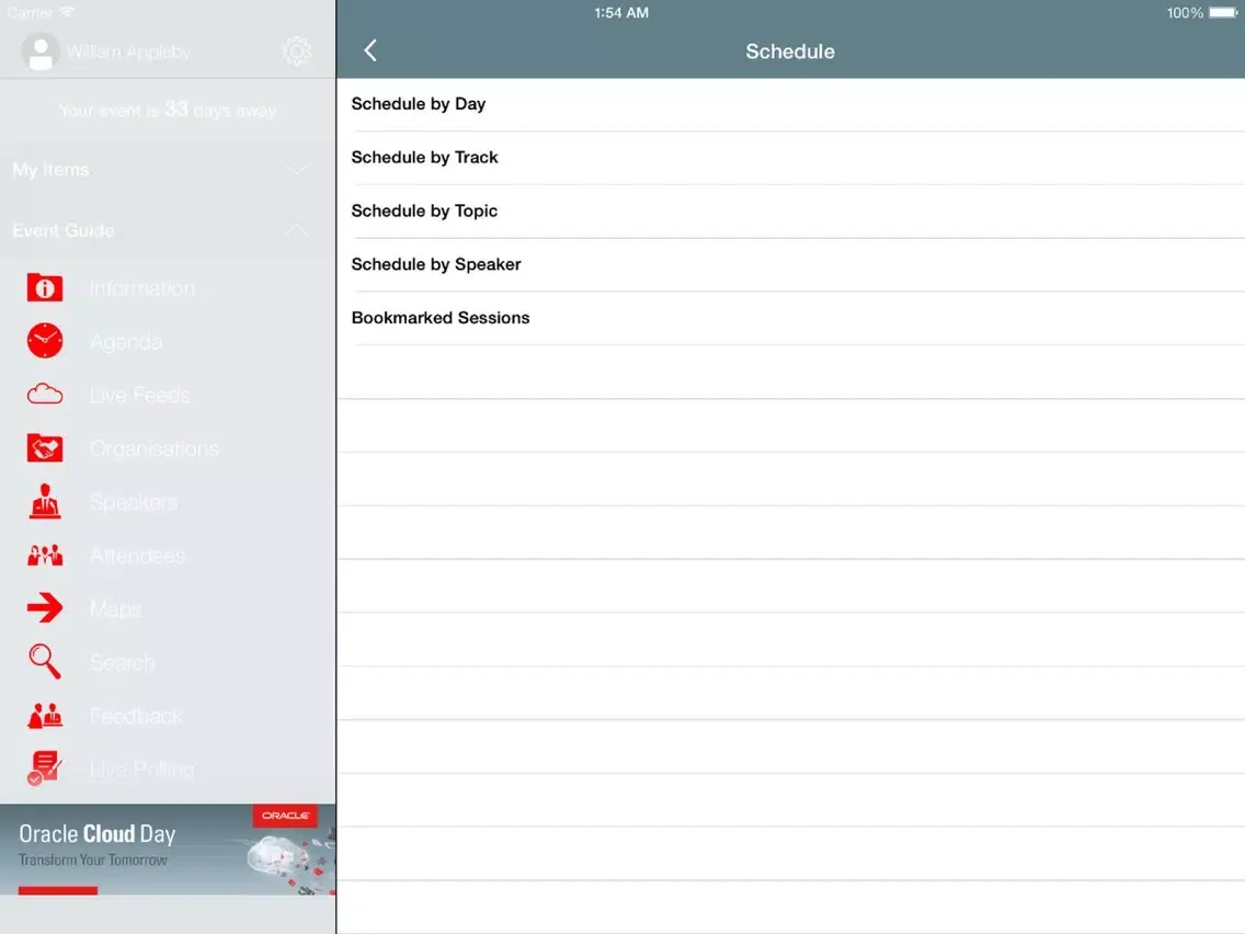 Oracle Cloud Day ZA iPad  स्क्रीनशॉट