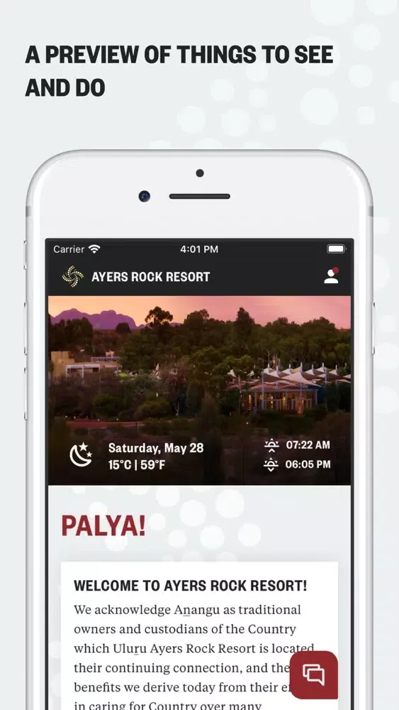 Captures d'écran de Ayers Rock Resort Planner