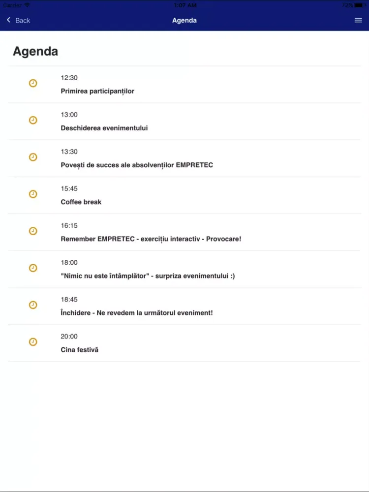 Tangkapan skrin EMPRETEC Romania iPad 