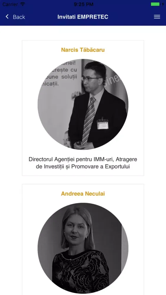 Tangkapan skrin EMPRETEC Romania