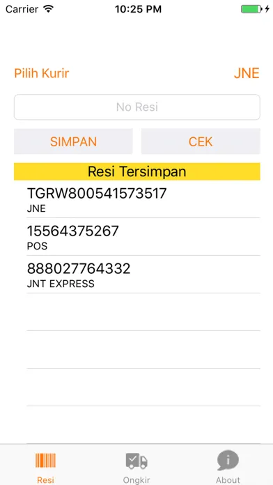 Capturas de pantalla de Cek Resi dan Ongkir Kiriman