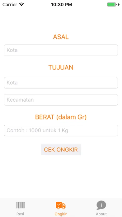 Capturas de pantalla de Cek Resi dan Ongkir Kiriman