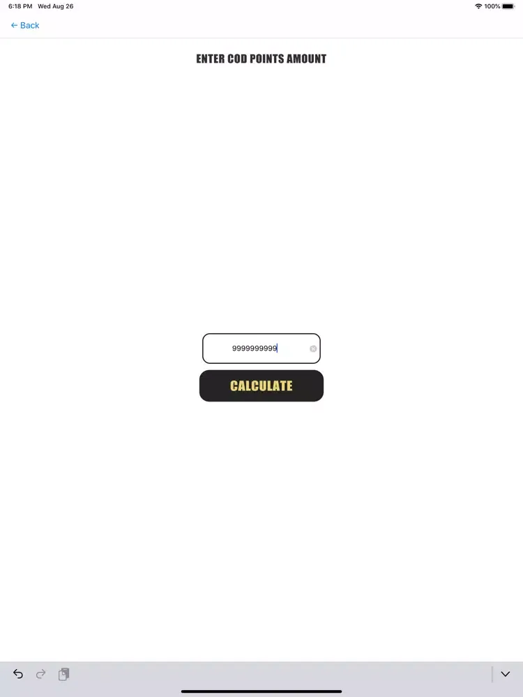Zrzuty ekranu COD Points Counter: COD Mobile iPad 