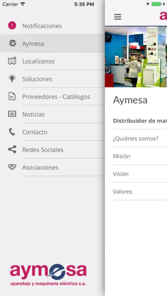 Aymesa aparellaje y maquinaria eléctrica應用截圖