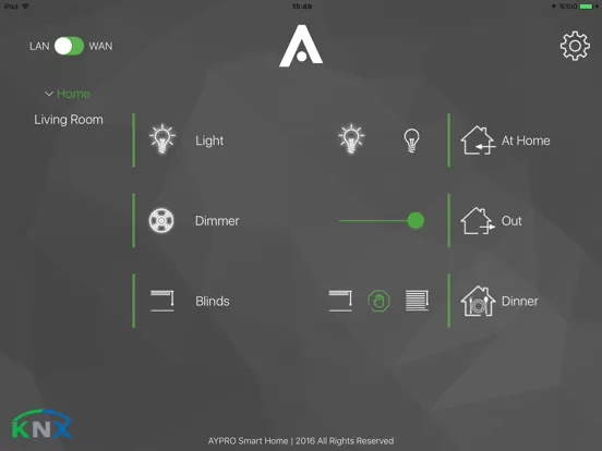 Aypro KNX Smart Home iPad 应用截图