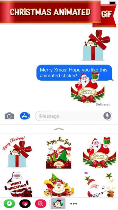 Скриншоты Happy Santa Animated Stickers