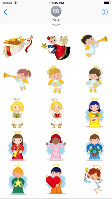 Capturas de pantalla de Xmas Angels Emoji & Stickers