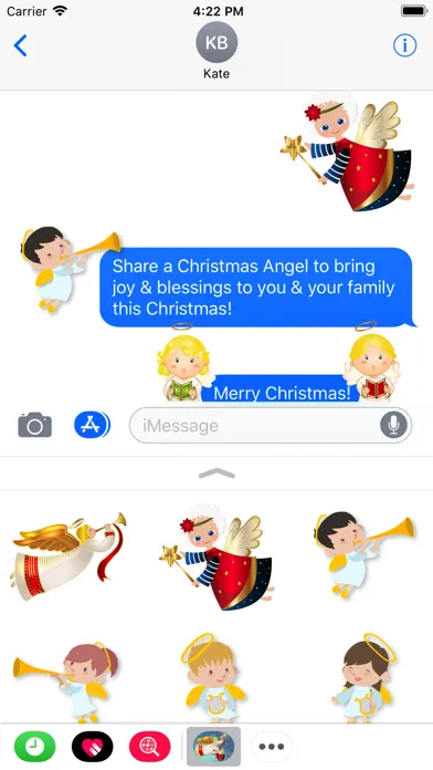 Capturas de pantalla de Xmas Angels Emoji & Stickers