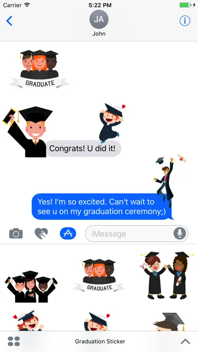 Tangkapan layar Graduation Sticker