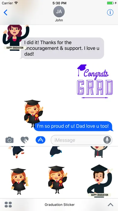 Tangkapan layar Graduation Sticker