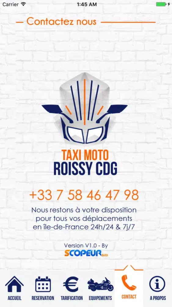 Taxi Moto Roissy CDG Ekran Görüntüleri