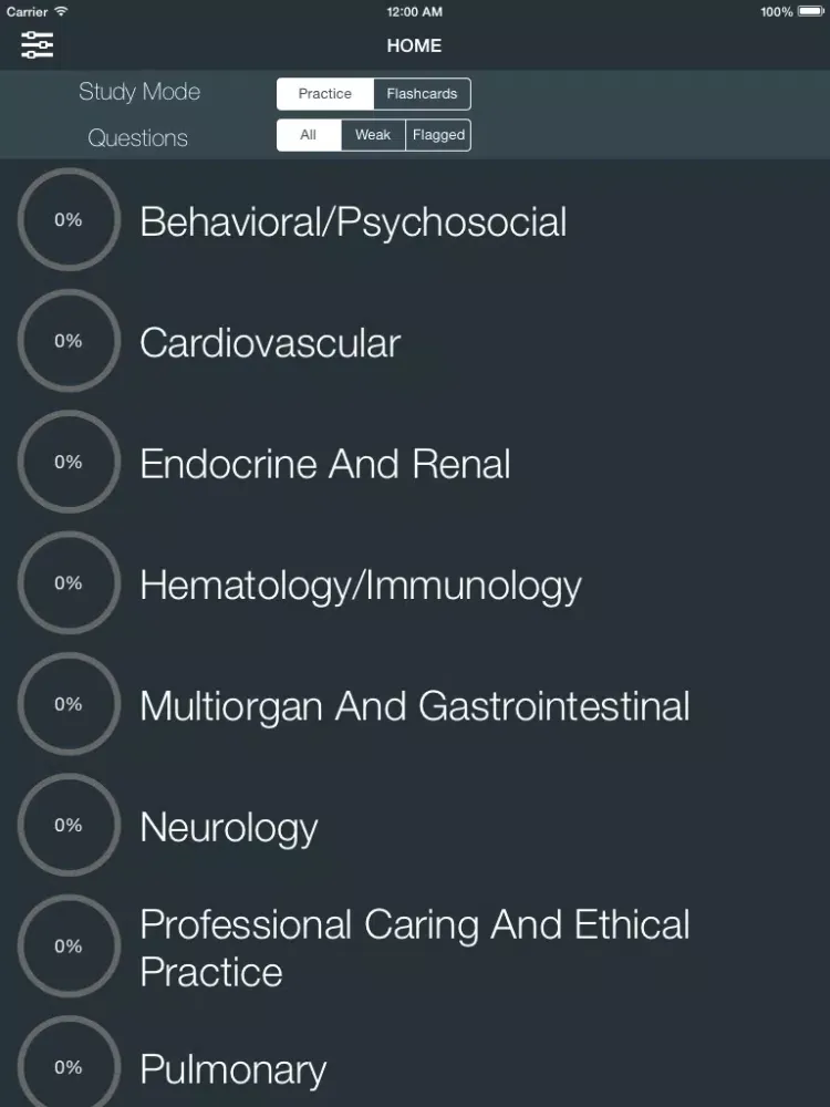 Ảnh chụp màn hình của AACN CCRN Nursing Exam Review 2015 Test Prep Practice Questions & Flashcards iPad 