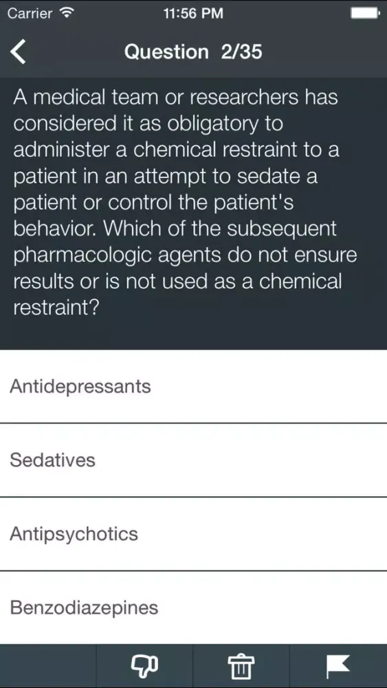 Ảnh chụp màn hình của AACN CCRN Nursing Exam Review 2015 Test Prep Practice Questions & Flashcards