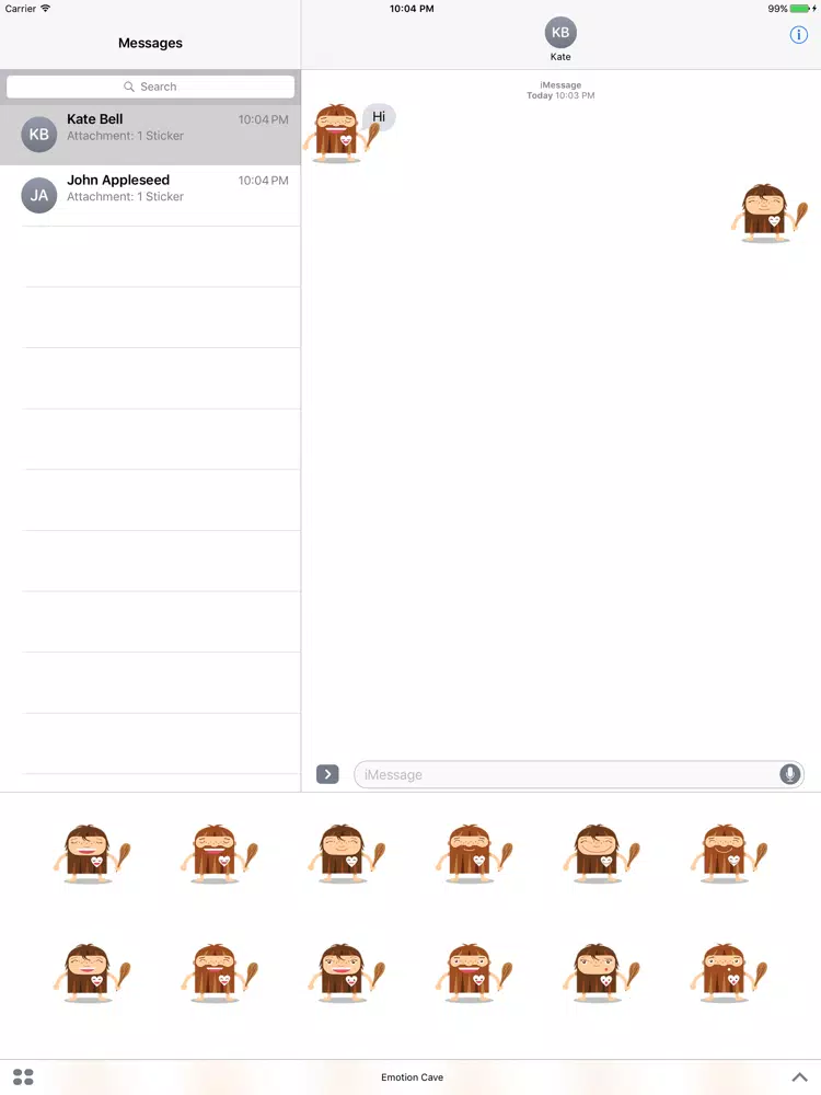 تصاویر Emoticon Cave - Stickers iPad 