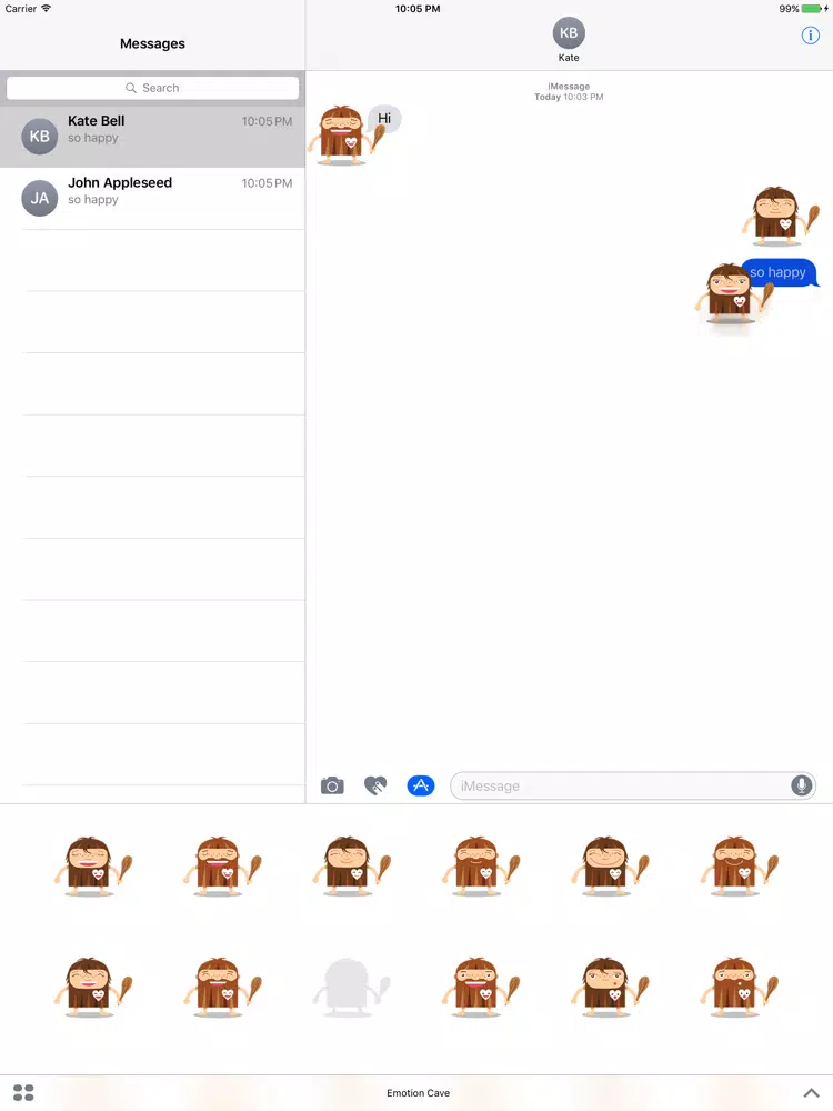 تصاویر Emoticon Cave - Stickers iPad 