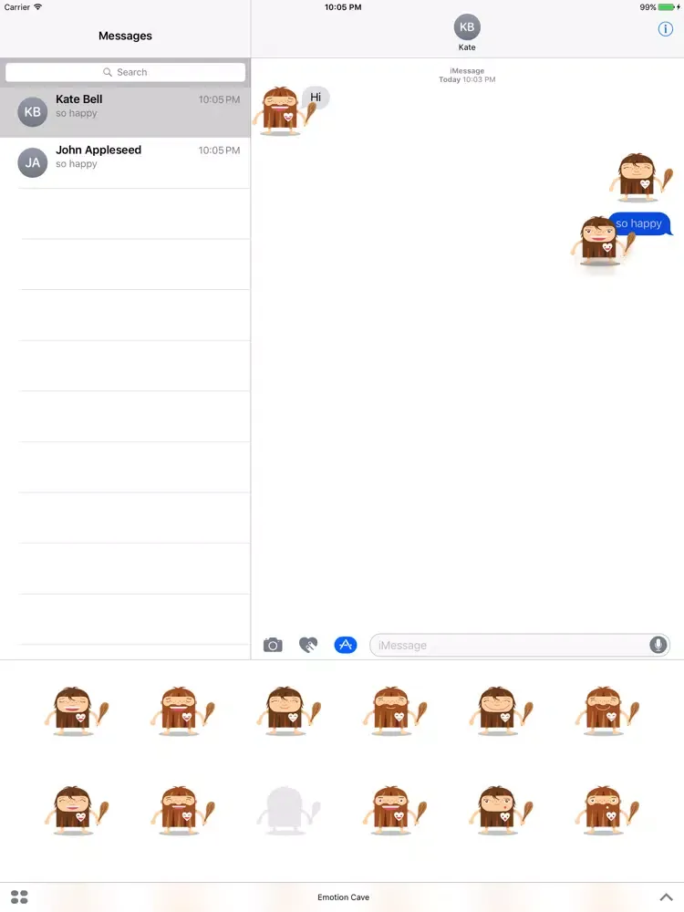 Emoticon Cave - Stickers iPad  スクリーンショット