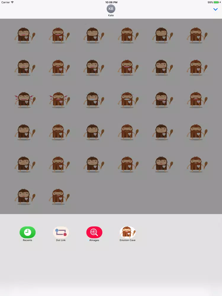 تصاویر Emoticon Cave - Stickers iPad 