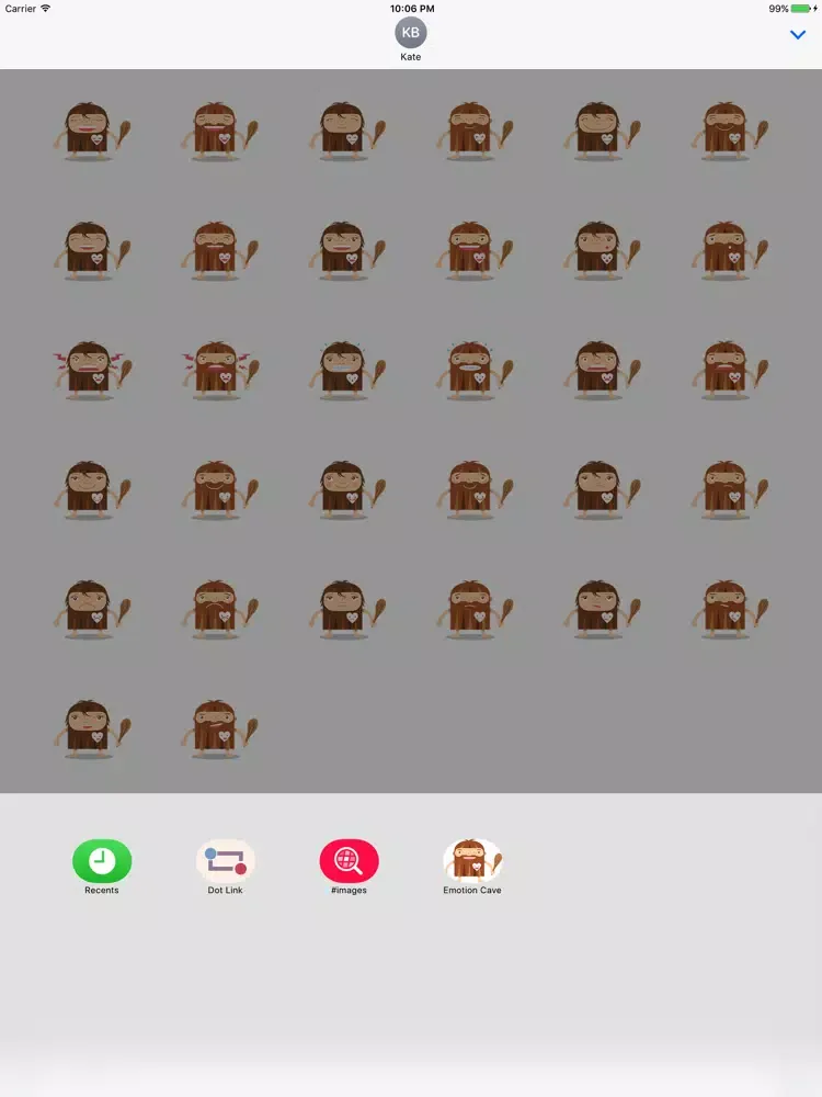 Emoticon Cave - Stickers iPad  スクリーンショット