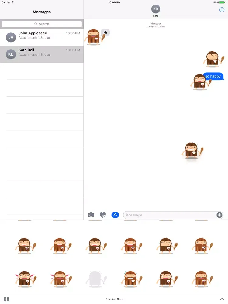 Emoticon Cave - Stickers iPad  スクリーンショット