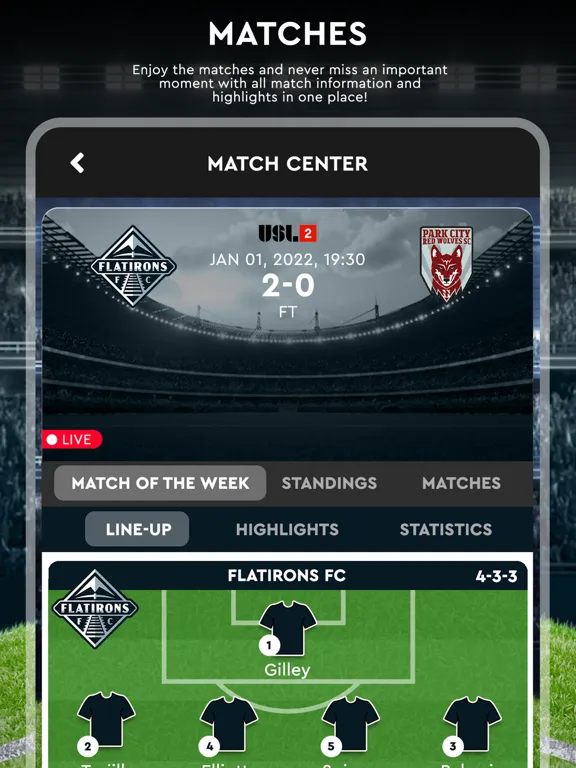Flatirons FC iPad  স্ক্রিনশট