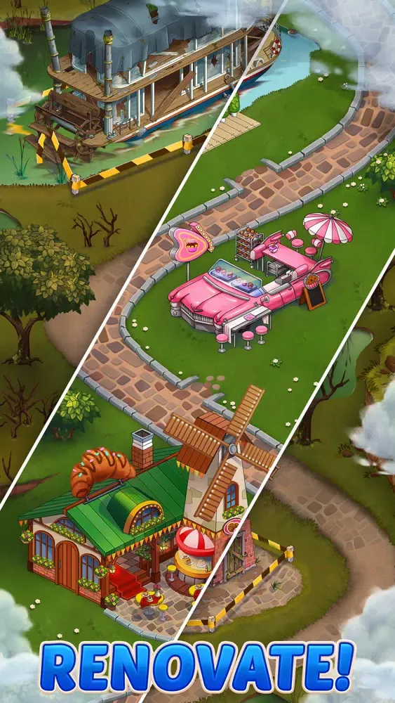 Capturas de tela do Sara's Diner: Merge Farm