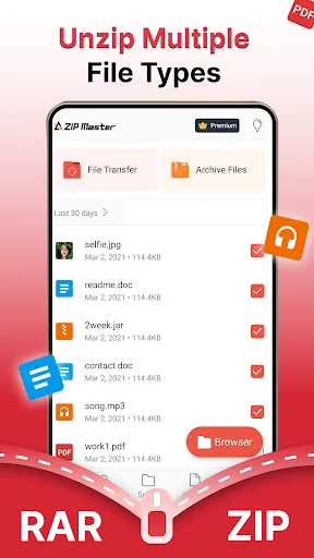 AZIP Master: ZIP / RAR, Unzip سکرین شاٹس