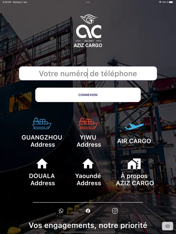 Zrzuty ekranu aziz cargo iPad 