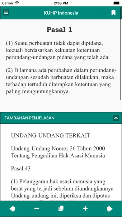 Zrzuty ekranu KUHP Indonesia Offline