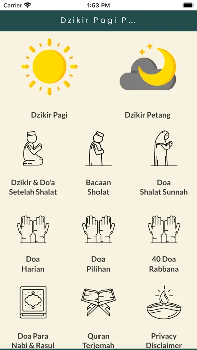 ภาพหน้าจอของ Dzikir Pagi Petang dan Audio