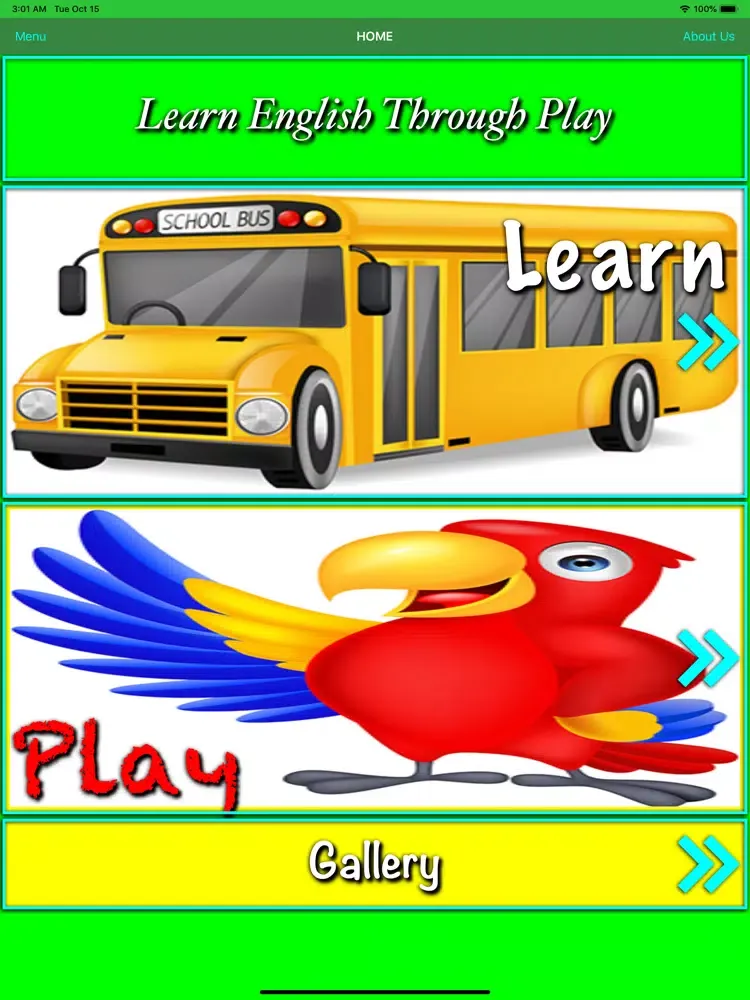 Learn English Through Fun Play iPad 应用截图