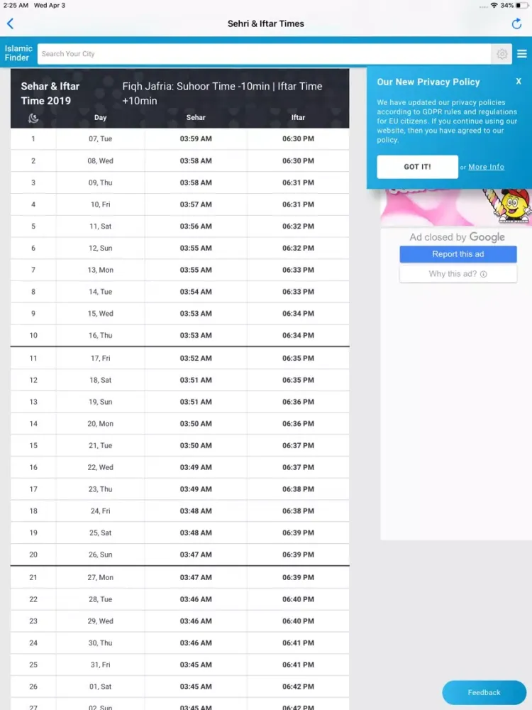 Ramadan's Rule, Error & Tips iPad  Screenshots