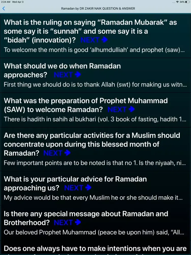 Ramadan's Rule, Error & Tips iPad  Screenshots