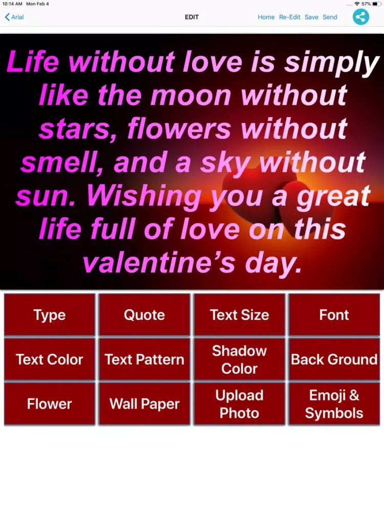 Valentine Day Wallpaper Quotes iPad  স্ক্রিনশট