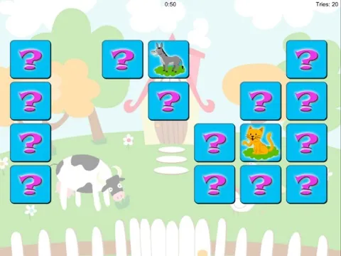 Concentration Game - Animals iPad 應用截圖