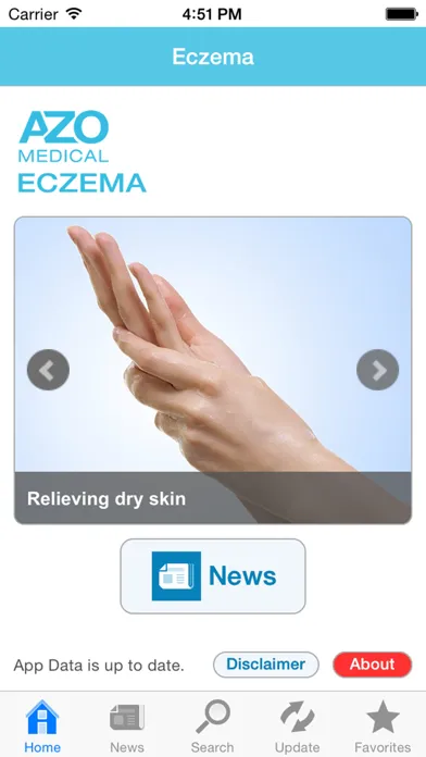 Ảnh chụp màn hình của Eczema by AZoMedical