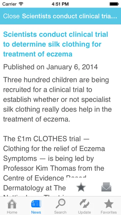 Ảnh chụp màn hình của Eczema by AZoMedical