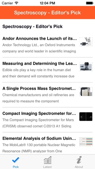 Captures d'écran de Spectroscopy by AZoNetwork