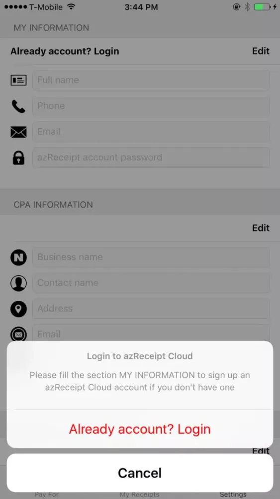azReceipt - Receipt & Expense應用截圖