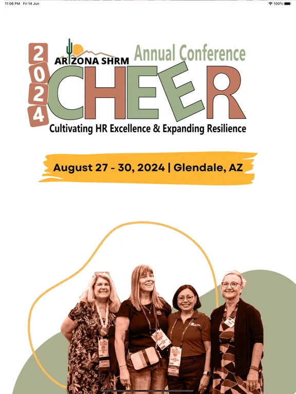 Capturas de tela do 2024 AZSHRM Annual Conference iPad 
