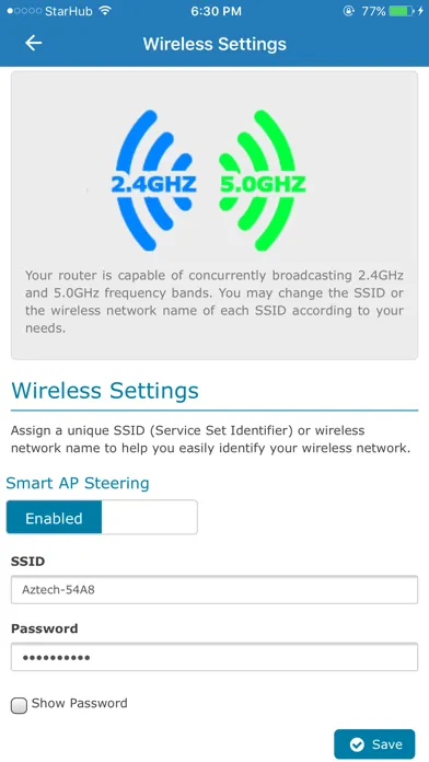 Aztech Smart Network Screenshots