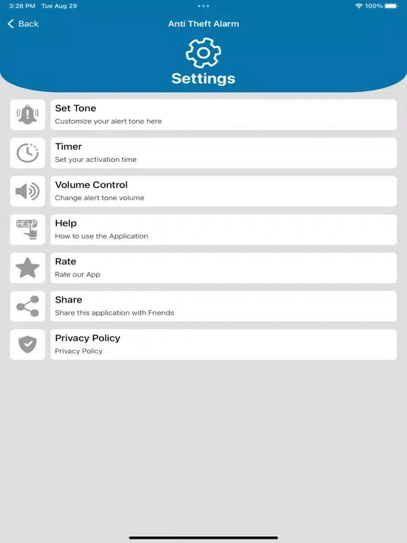 Tangkapan layar Anti Theft Alarm -Guard System iPad 