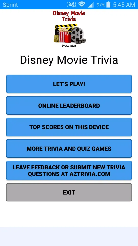 Zrzuty ekranu Movie Trivia: Disney Movies