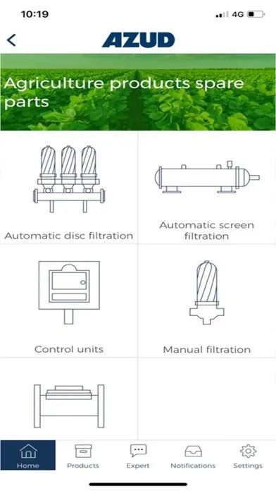 Zrzuty ekranu AZUD Spares