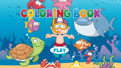 ภาพหน้าจอของ Sea Animals Coloring Book - Painting Game for Kids