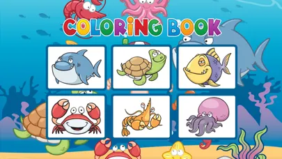 ภาพหน้าจอของ Sea Animals Coloring Book - Painting Game for Kids