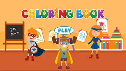 Superhero Kids Coloring Book - Painting Game应用截图